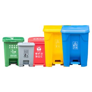 Cheap 50l Outdoor Plastic Trash Can Retangular Plastic Garbage Can Outdoor for sale