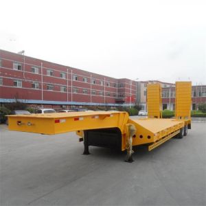 Customizable 2-Axis 40t Automatic Ramp Low Bed Trailer for Heavy Duty Transport