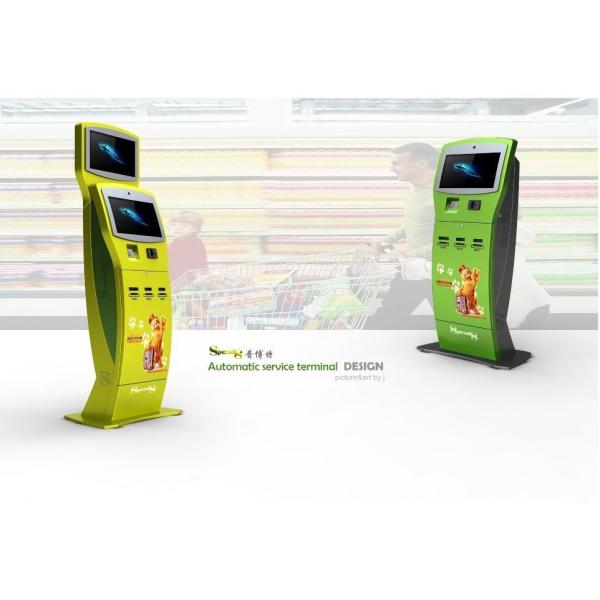 Wireless Telephone and Camera Dual Screens Kiosks for Tel / Transport Card
