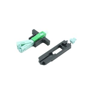 Cheap SC APC UPC Fiber Optic Quick Connector SM Green Blue Field Assembly For FTTH Drop Cable for sale