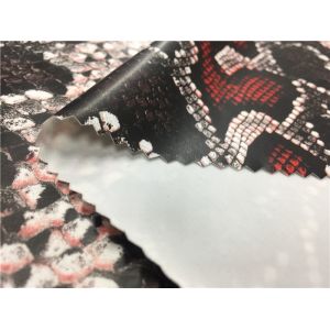 0.35mm Four Way Stretch Fabric / Artificial Leather Fabric Snake Skin Design