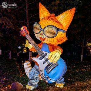 Chinese Festival Lanterns Outdoor Decoration Cartoon Cat Lanterns for New Year