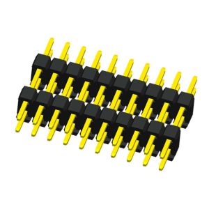 Solder 2x20 Pin Header Connector Dual Row 180 Degree Type Double Plastic