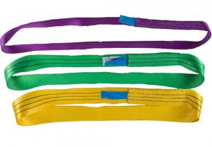 China 100% Polyester Single Ply Endless Flat Webbing Sling on sale