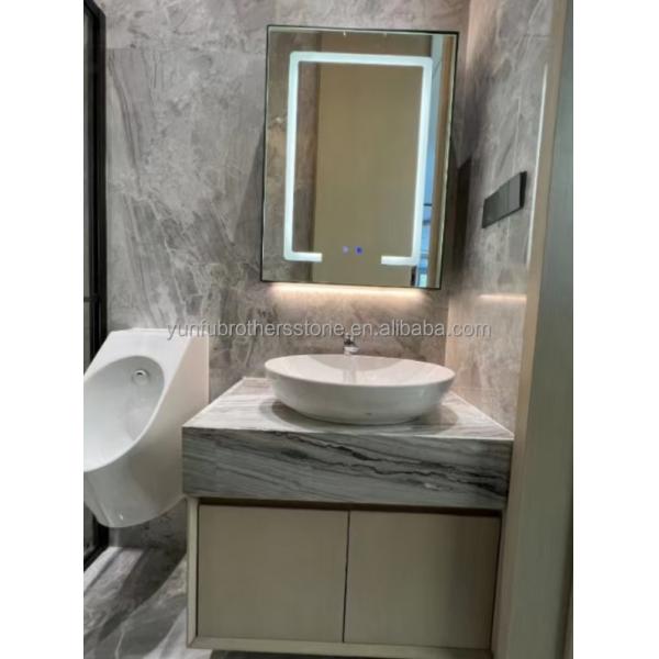 Polished Serbian Grey Marble Wall Panels for High End Interior Decoration