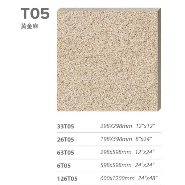 600x600mm Non-Slip Porcelain Outdoor Tile 2cm Thick Matt Surface