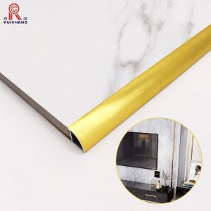 Round Shape Aluminum Floor Edge Trim Anodized Edge Ceramic Trim Line