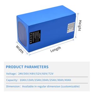 Custom Electric Bicycle Battery Pack Lithium Cell For Ebike Scooter 72V