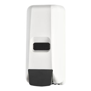 1000ml Manual Foam soap dispenser with refillable reservoir, ABS plastic, white color, wall mounted