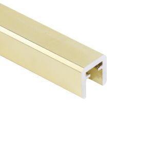 Gold Color Glass Railing Handrails for 12mm Tempered Glass Aluminum Alloy