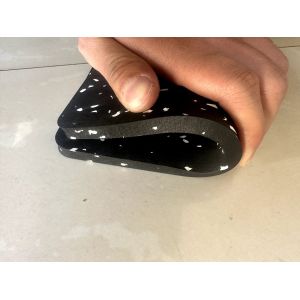 Simple & Economical Black Recycled Rubber Flooring Tiles with Different Color