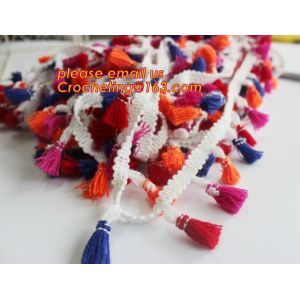 High quality polyester tassel trim for garment accessories and curtains, tassel