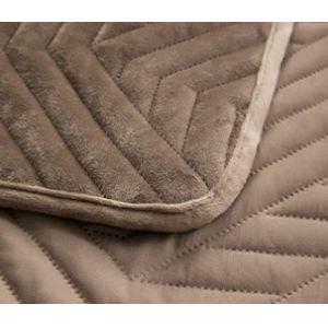 Custom Solid Color Ultrasonic Bedspread Velvet Quilted Bed Spread 220x240cm