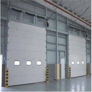 Automatic Insulated Sectional Overhead Doors Sliding Garage Metal Customized