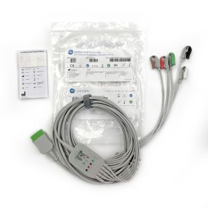 5831400 Leadwire And Trunk Cable ECG 5 Lead Cable Undetachable ,Grabber ,AHA ,4.7M/15 FT