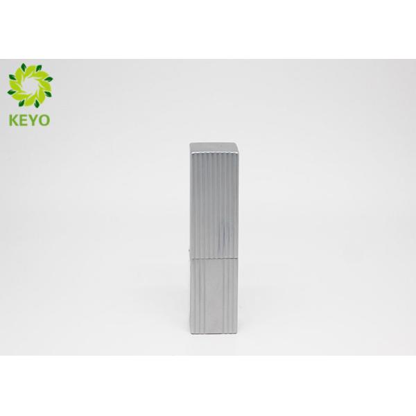 Quality Silver Color Personalized Lipstick Tubes Square Shape With Strong Magnet wholesale