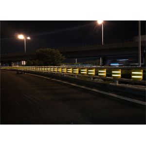 China Orange Yellow Barrel Guardrail Barrier With Reflective Stripe on sale