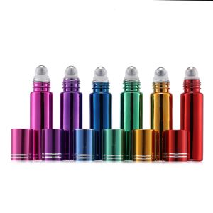 Custom Made Electroplated Gold 2ml Perfume Roll On Bottles Wholesale