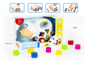 Educational Shape Sorting Matching Baby Blocks Toys Car Set 9Pcs PP Plastic Material