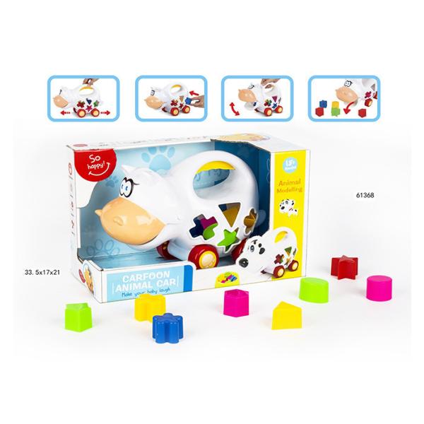 Educational Shape Sorting Matching Baby Blocks Toys Car Set 9Pcs PP Plastic