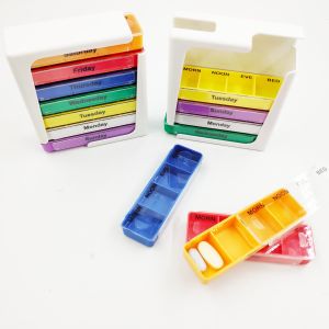 28 4 5 Pill Box Organizer 4 Times A Day Stackable AM PM Tablet Holder For