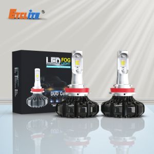 8000Lumen Fanless LED Headlight Bulb , H9 Atv Off Road Lighting 12V