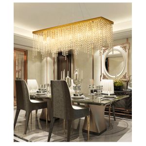 Crystal Chain Ceiling Lights New Lampara Techo for Home Decor guzhen lighting(WH