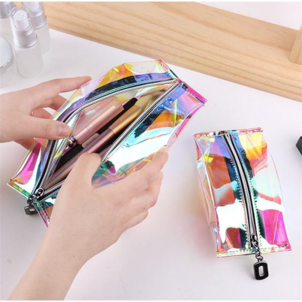 Quality Nylon Zipper PVC Cosmetic Pouch Non Toxic Customized Vivid Printing wholesale