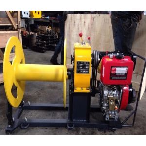 China 3 Ton Cable Winch Puller / Cable Powered Wire Rope Pulling Winch In Line Construction on sale