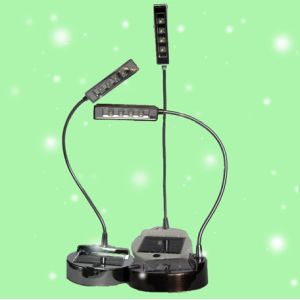 High brightness white / siliver Solar Powered 4 LEDs Desk Lamp for reading