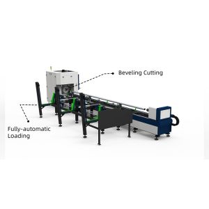 QH-GZ Zero-tailing Laser Tube Cutting Machine Beveling Cutting Fully-automatic Loading