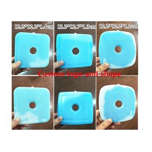 Custom Blue Hard Plastic Ice Packs For Food 12.2 * 12.2 * 1.2cm