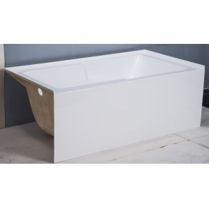 cUPC skirted acrylic cheap bathtub 3 sides tile flange 4mm pure acrylic sheet