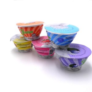 120ml plastic yogurt packaging cups with lids food grade plastic cups custom