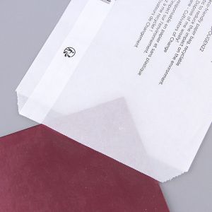 Rectangular Transparent Biodegradable Glassine Paper Pouch For Packaging