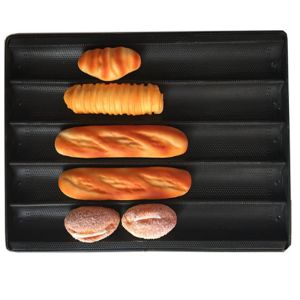 RK Bakeware China Foodservice NSF Perforated Aluminum Baguette Tray French Bread