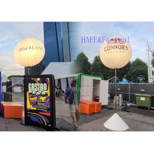 Cheap Inflatable 1m Moon Balloon Light With 800W LED Tripod Ball Event Advertising for sale