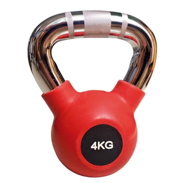 Chromed Handle Competition Kettlebell 40kgs Rubber Coated Kettlebell