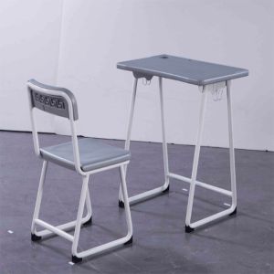Elementary Student Desk And Chair Set With Adjustable Height / Book Hook