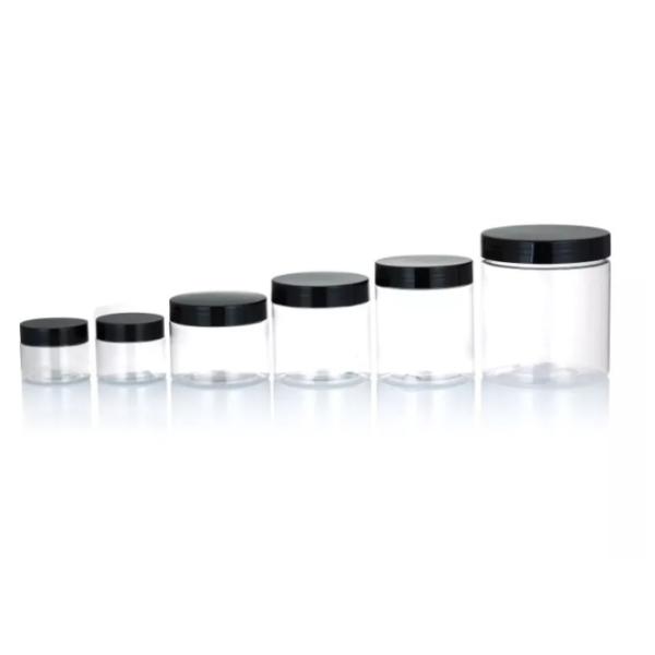 Quality Round 150ml 250ml Food Safe Plastic Jars With Lids Nut Candy Packaging wholesale