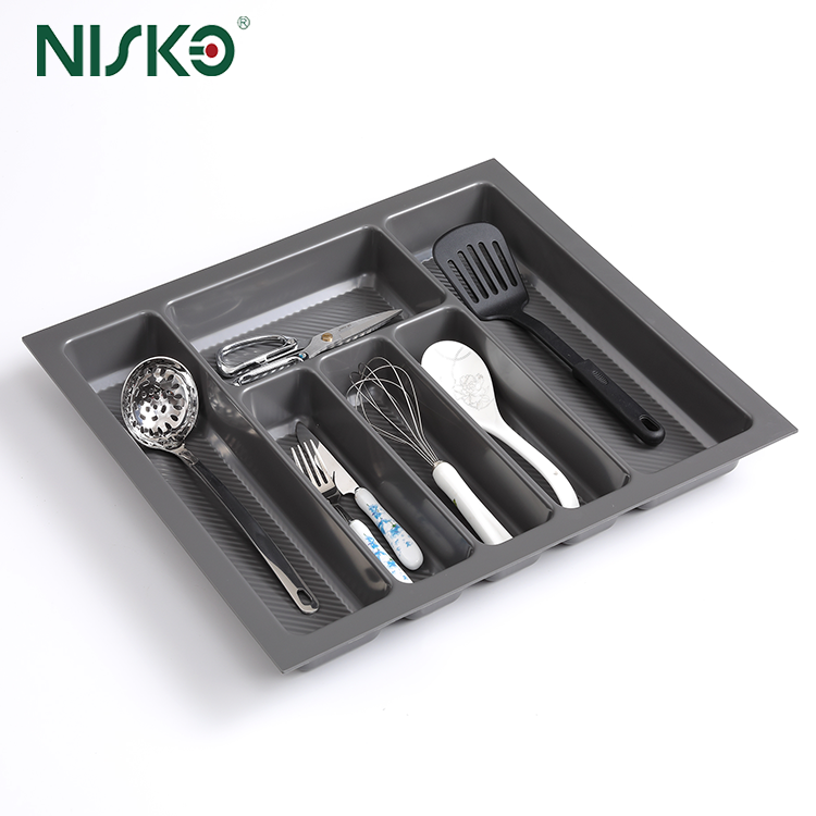 China Kitchen Silverware Storage Box Utensil Drawer Insert Flatware Cutlery Tray Organiser on sale