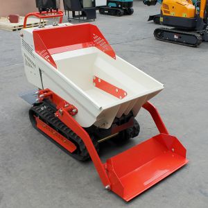 Mini Agricultural Crawler Transporter 0.8 Ton Orchard Home Lift Dumper Dump