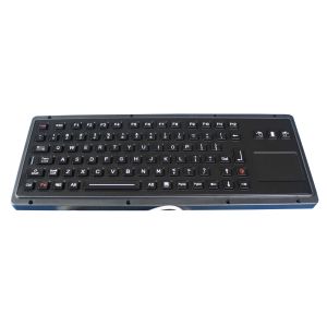 Black dustproof industrial backlit illuminated keyboard with touchpad RoHS CE