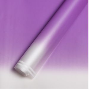 Wholesale pure color gradient matte paper waterproof semi-transparent flower