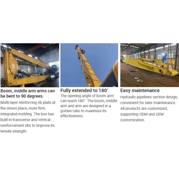 25-70 Ton Excavator Demolition Long Boom For High Rise Demolition