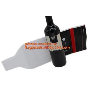 China Zip sealed liquor bubble bags bottle protector Travelling liquor bubble sleeves air wine bubble bags Zipped bottom plast on sale