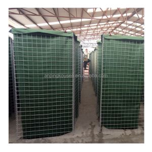 Square Hole Welded Mesh Galvanized Sand Wall Defensive Barrier Bastion with