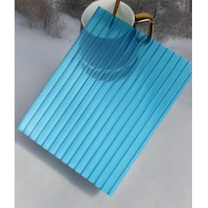 4feet*8feet Blue Polycarbonate Hollow Sheet with UV Protection and Multi-Wall