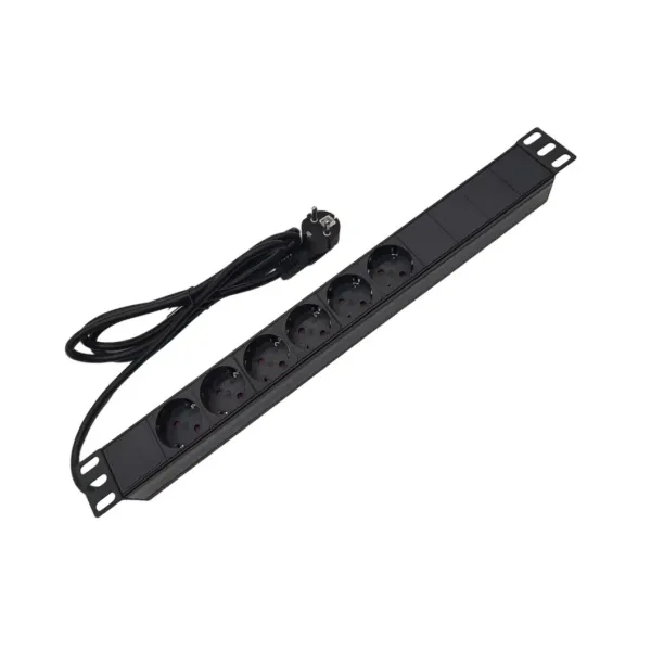 Horizontal Mounted PDU Europe Type Sockets Power Distribution Unit 2m Cable Plug