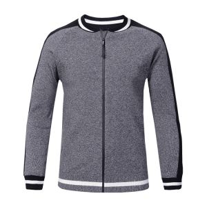 China Round Neck Men's Knit Pullover Sweater With Zipper , Mens Zip Up Cardigan Sweater on sale